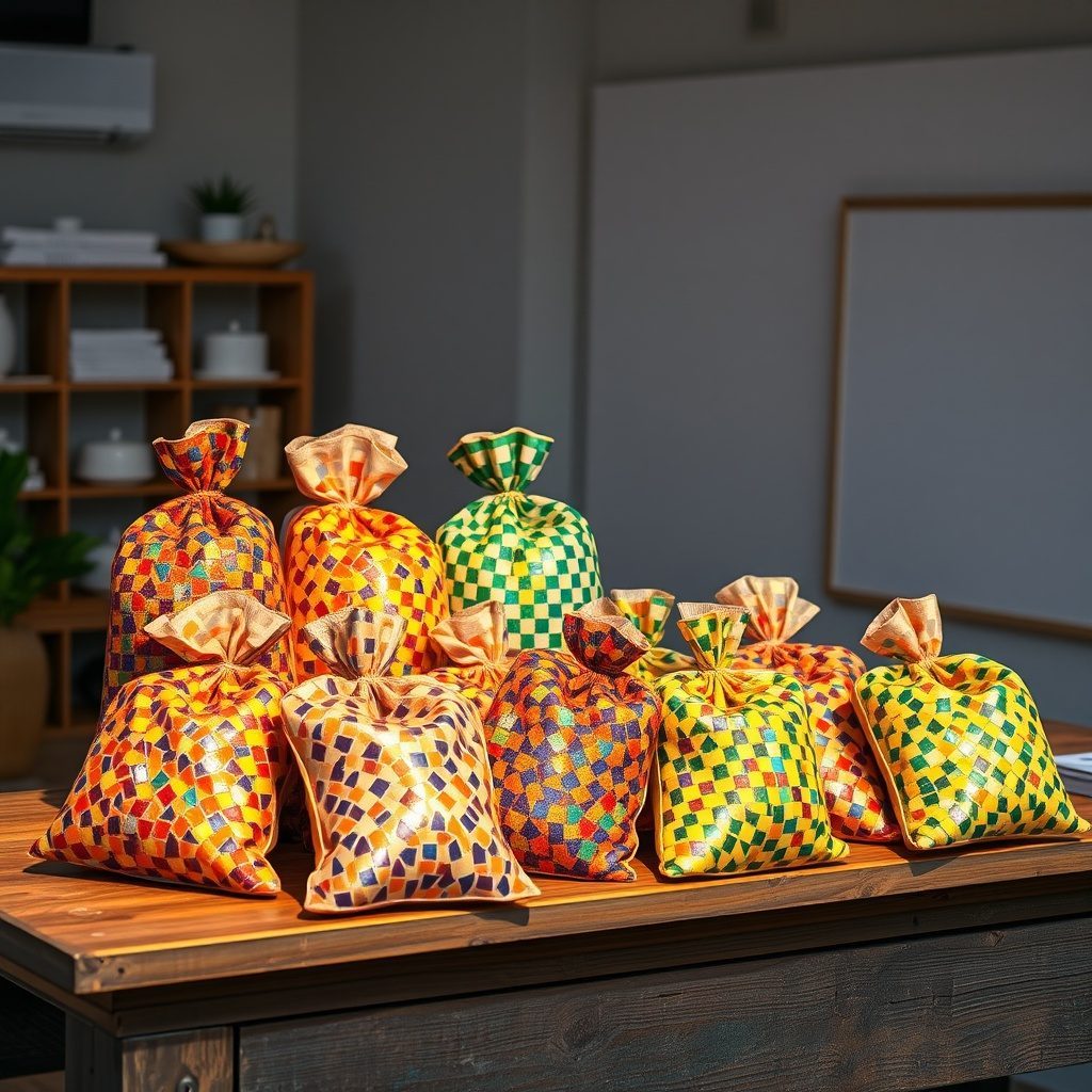 Mosaic chip packs displayed