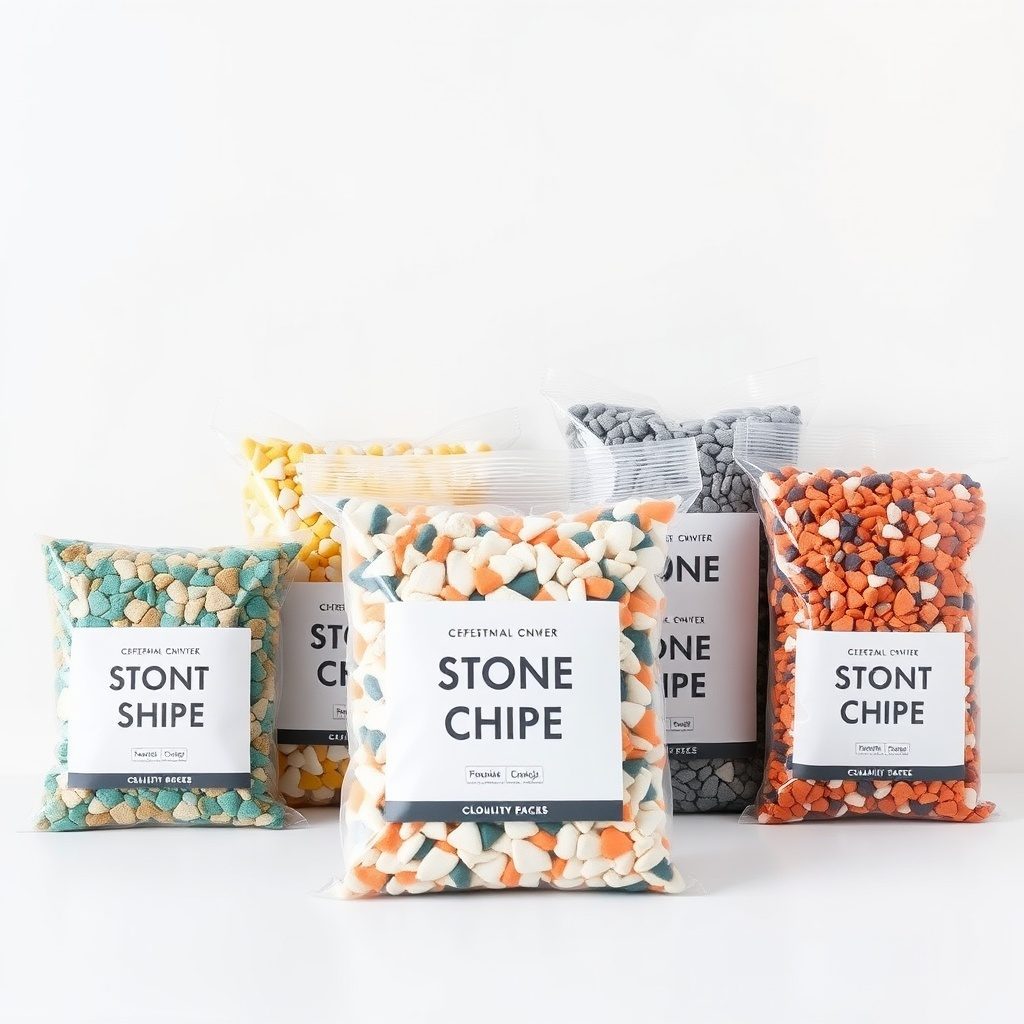Vibrant mosaic stone chips