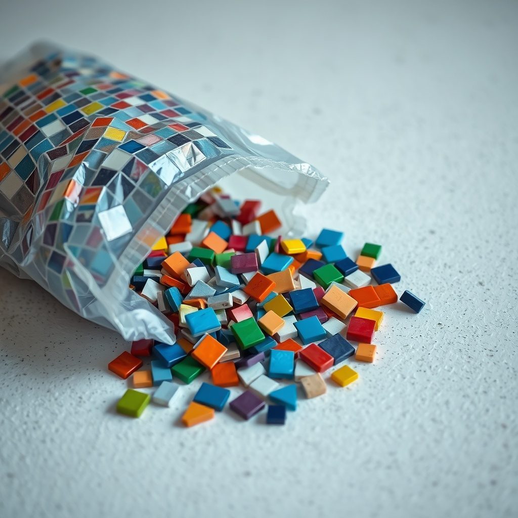 Tiny mosaic chips